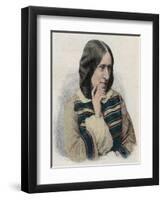 George Eliot - Portrait of the English Writer, Pseudonym of Mary Ann or Marian Evans-Stefano Bianchetti-Framed Giclee Print