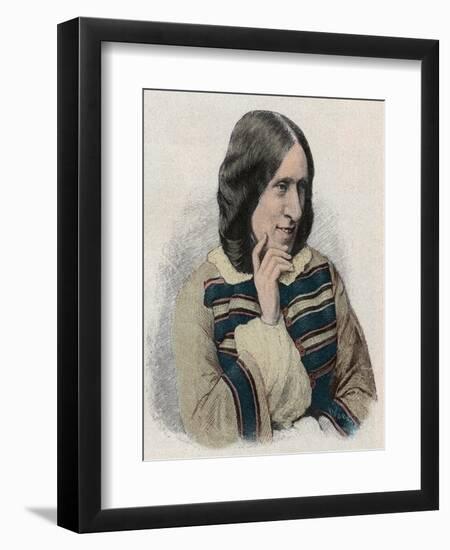 George Eliot - Portrait of the English Writer, Pseudonym of Mary Ann or Marian Evans-Stefano Bianchetti-Framed Giclee Print