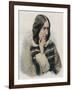 George Eliot - Portrait of the English Writer, Pseudonym of Mary Ann or Marian Evans-Stefano Bianchetti-Framed Giclee Print