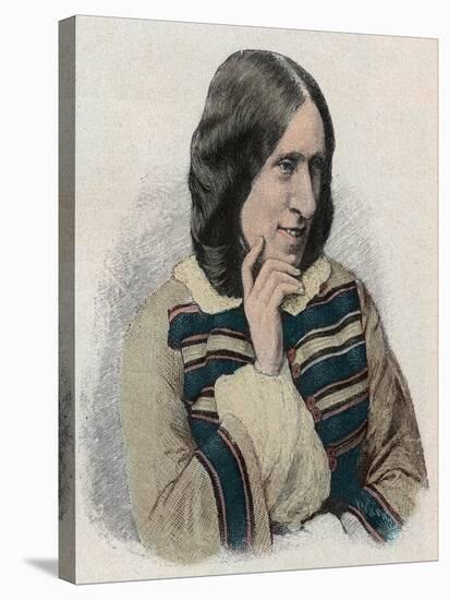 George Eliot - Portrait of the English Writer, Pseudonym of Mary Ann or Marian Evans-Stefano Bianchetti-Stretched Canvas