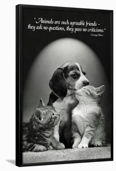 George Elliot Animals Quote Poster-null-Framed Poster