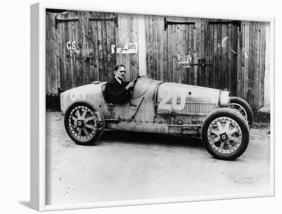 George Eyston in a 1927 Bugatti Type 35B, (1927)-null-Framed Photographic Print