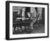 George F. Kennan Sitting with Caffrey at Economic Conference-Yale Joel-Framed Photographic Print