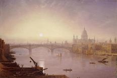 South West View of St Pauls Cathedral and Blackfriars Bridge, 1810-George Fennel Robson-Giclee Print