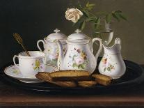 Still Life of Porcelain and Biscuits, 1872-George Forster-Stretched Canvas