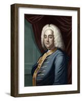 George Frederic Handel, Engraved by Thomson-English School-Framed Giclee Print