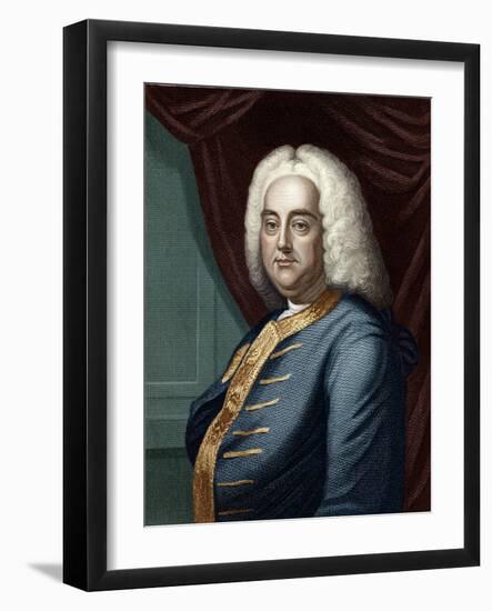 George Frederic Handel, Engraved by Thomson-English School-Framed Giclee Print