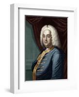 George Frederic Handel, Engraved by Thomson-English School-Framed Giclee Print