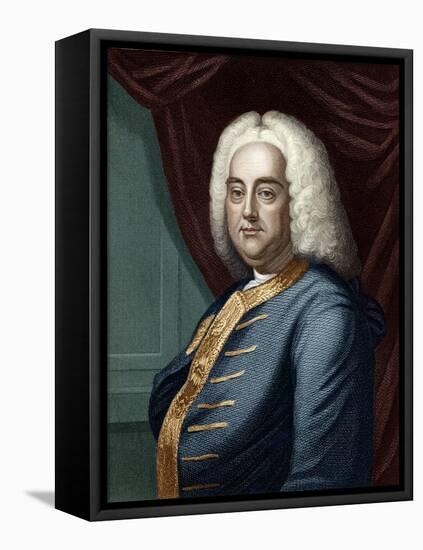 George Frederic Handel, Engraved by Thomson-English School-Framed Stretched Canvas