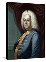 George Frederic Handel, Engraved by Thomson-English School-Stretched Canvas