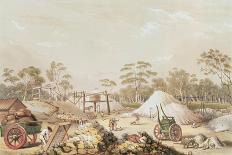Umpanda Inspecting Troops at Nonduengi, 1849-George French Angas-Giclee Print
