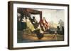 George Frideric Handel and King George I of England Boating on the Thames-null-Framed Giclee Print