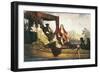 George Frideric Handel and King George I of England Boating on the Thames-null-Framed Giclee Print
