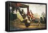 George Frideric Handel and King George I of England Boating on the Thames-null-Framed Stretched Canvas