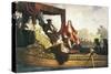 George Frideric Handel and King George I of England Boating on the Thames-null-Stretched Canvas