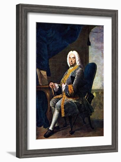 George Frideric Handel - portrait by Thomas Hudson-Thomas Hudson-Framed Giclee Print