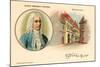 George Friederich Handel and Birthplace-null-Mounted Art Print