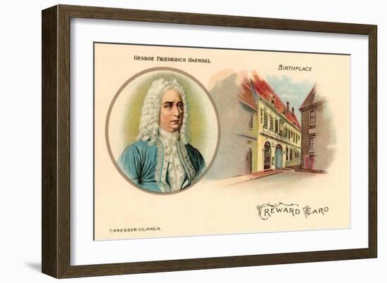 George Friederich Handel and Birthplace-null-Framed Art Print