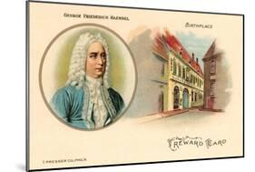 George Friederich Handel and Birthplace-null-Mounted Art Print
