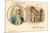 George Friederich Handel and Birthplace-null-Mounted Premium Giclee Print