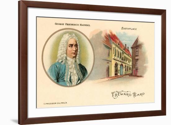 George Friederich Handel and Birthplace-null-Framed Art Print