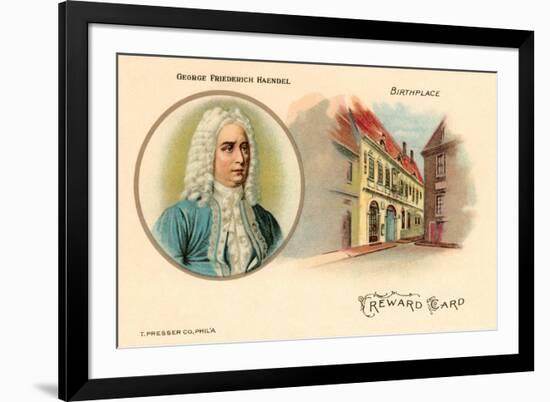 George Friederich Handel and Birthplace-null-Framed Art Print