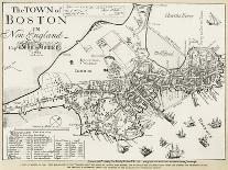 Boston Map, 1722-George G. Smith-Framed Stretched Canvas