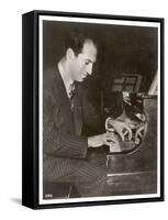 George Gershwin American Composer-null-Framed Stretched Canvas