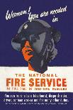 Women! You Are Needed in the National Fire Service-George Gibbons-Stretched Canvas