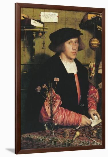 George Gisze - a Merchant-Hans Holbein the Younger-Framed Art Print