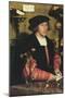 George Gisze - a Merchant-Hans Holbein the Younger-Mounted Art Print