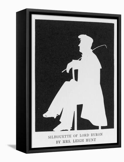 George Gordon Lord Byron a Silhouette of the English Romantic Poet in Profile Sitting on a Chair-Leigh Hunt-Framed Stretched Canvas