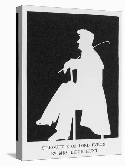 George Gordon Lord Byron a Silhouette of the English Romantic Poet in Profile Sitting on a Chair-Leigh Hunt-Stretched Canvas