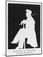 George Gordon Lord Byron a Silhouette of the English Romantic Poet in Profile Sitting on a Chair-Leigh Hunt-Mounted Art Print