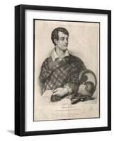 George Gordon Lord Byron English Poet as a Supporter of Greek Independence in 1826-A. Friedel-Framed Art Print