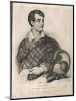 George Gordon Lord Byron English Poet as a Supporter of Greek Independence in 1826-A. Friedel-Mounted Art Print