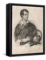 George Gordon Lord Byron English Poet as a Supporter of Greek Independence in 1826-A. Friedel-Framed Stretched Canvas