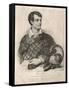 George Gordon Lord Byron English Poet as a Supporter of Greek Independence in 1826-A. Friedel-Framed Stretched Canvas