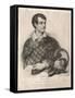 George Gordon Lord Byron English Poet as a Supporter of Greek Independence in 1826-A. Friedel-Framed Stretched Canvas