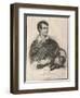 George Gordon Lord Byron English Poet as a Supporter of Greek Independence in 1826-A. Friedel-Framed Art Print