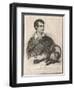 George Gordon Lord Byron English Poet as a Supporter of Greek Independence in 1826-A. Friedel-Framed Art Print