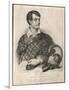 George Gordon Lord Byron English Poet as a Supporter of Greek Independence in 1826-A. Friedel-Framed Art Print