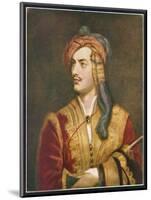 George Gordon Lord Byron English Poet Depicted Here in His Costume as a Greek Patriot-T. Phillips-Mounted Photographic Print