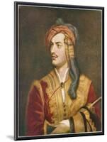 George Gordon Lord Byron English Poet Depicted Here in His Costume as a Greek Patriot-T. Phillips-Mounted Photographic Print