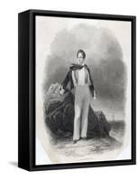 George Gordon Lord Byron English Poet in 1807-Finden-Framed Stretched Canvas