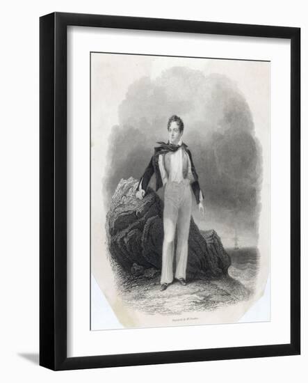 George Gordon Lord Byron English Poet in 1807-Finden-Framed Art Print