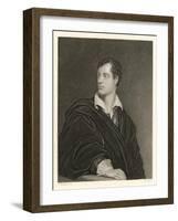 George Gordon Lord Byron English Poet in 1814-Moto-Framed Art Print