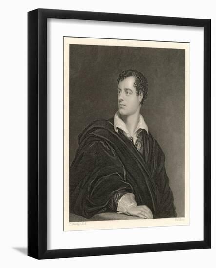 George Gordon Lord Byron English Poet in 1814-Moto-Framed Art Print