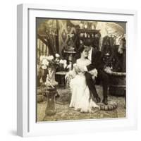 George Greatly Admires Ethel's Beautiful Complexion-Underwood & Underwood-Framed Photographic Print