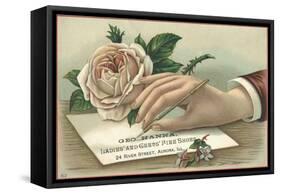 George Hanna, Ladies' and Gents' Fine Shoes Trade Card-null-Framed Stretched Canvas